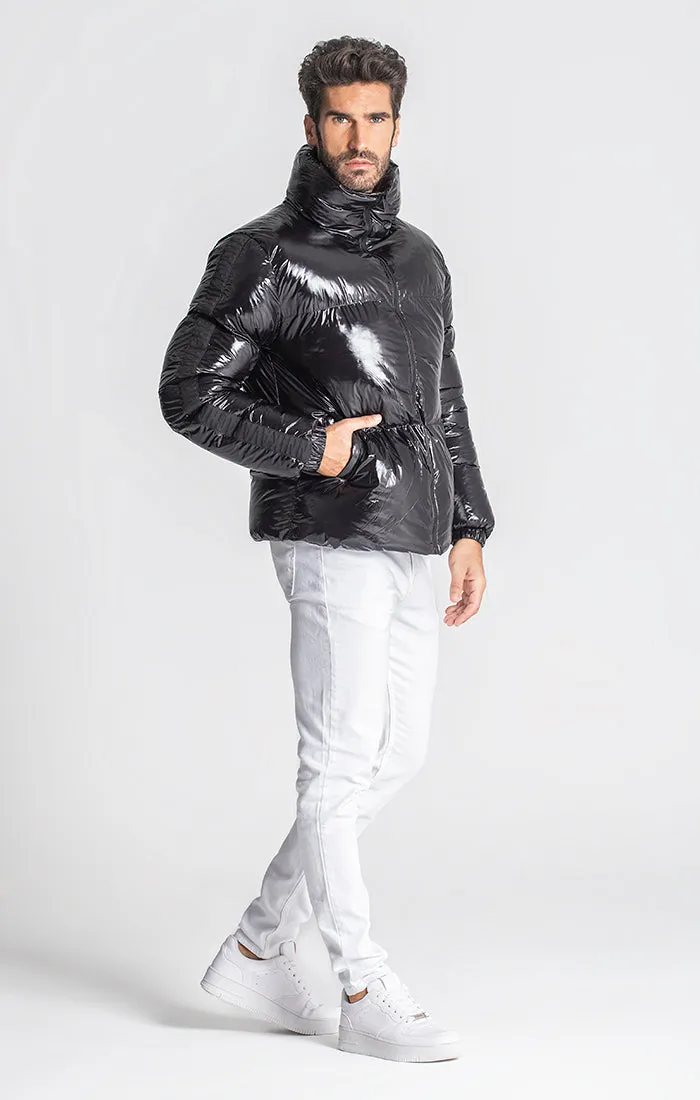 Black Crypto Puffer Jacket