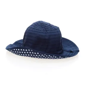 Boardwalk Style - Kids Sun Hat w- Polka Dot Underbrim