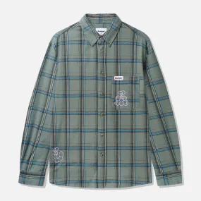 Butter Goods - Bugs Flannel Longsleeve Shirt - Sage