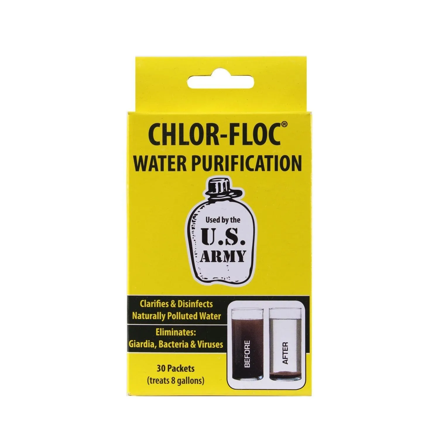 Chlor Floc Military Water Purification Powder Packets