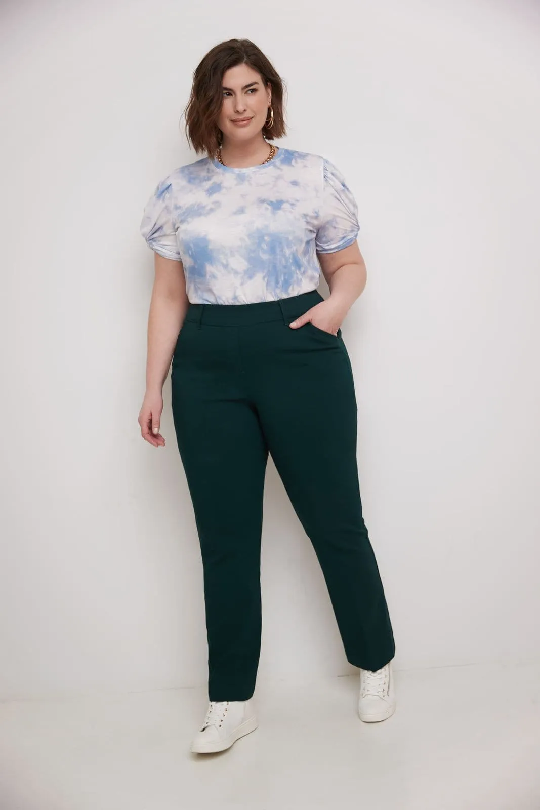 Curvy Pull-on Barely Bootcut Classic Pants