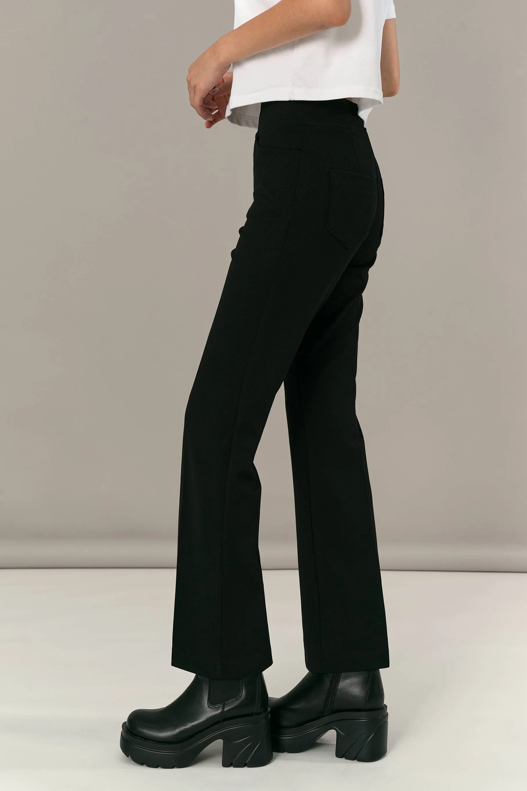 Esme Bootcut Pants, Black