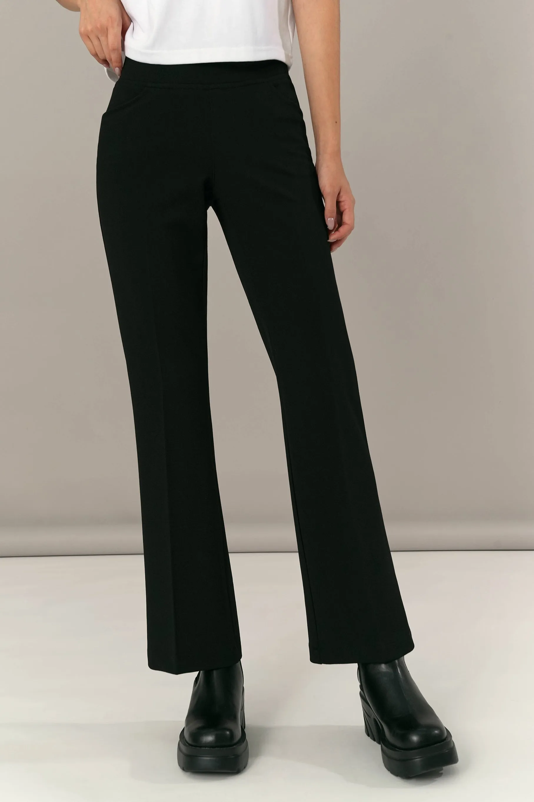 Esme Bootcut Pants, Black