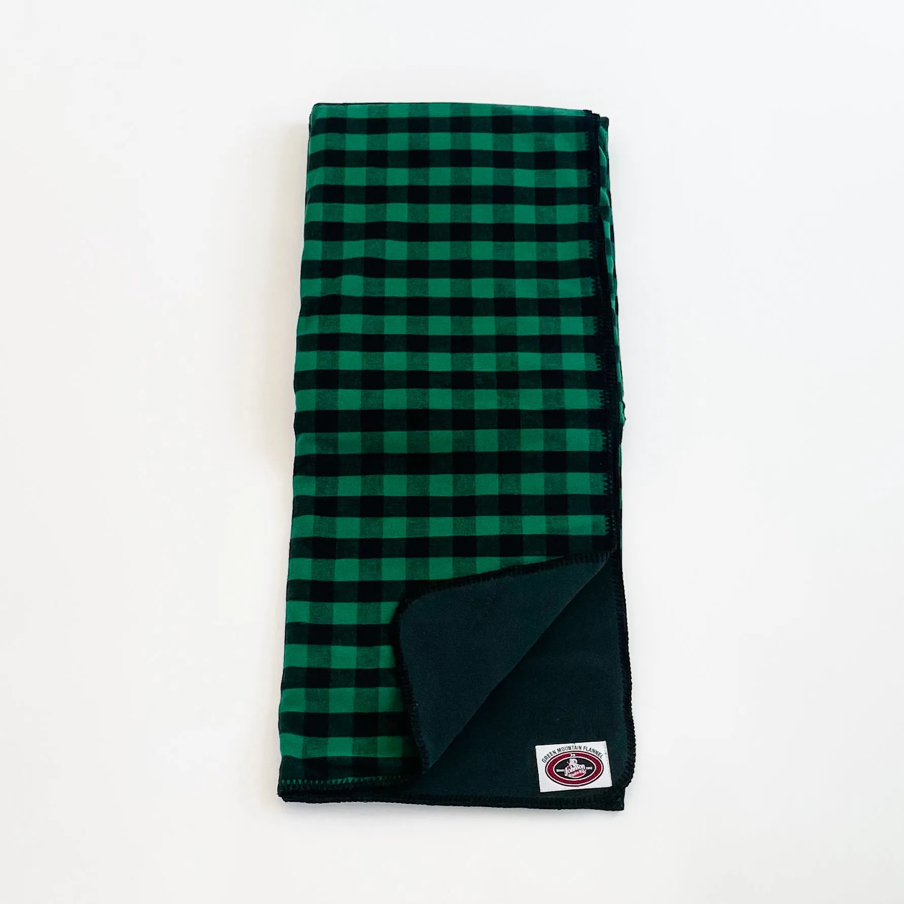 Flannel Throw - Green and Black 1" Buffalo