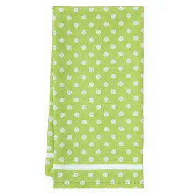 Green Polka Dot Tea Towel by Mode Living