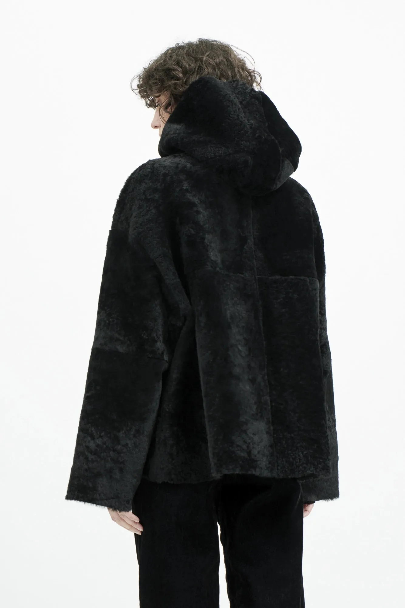 Malo Reversible Black Sheepskin Jacket