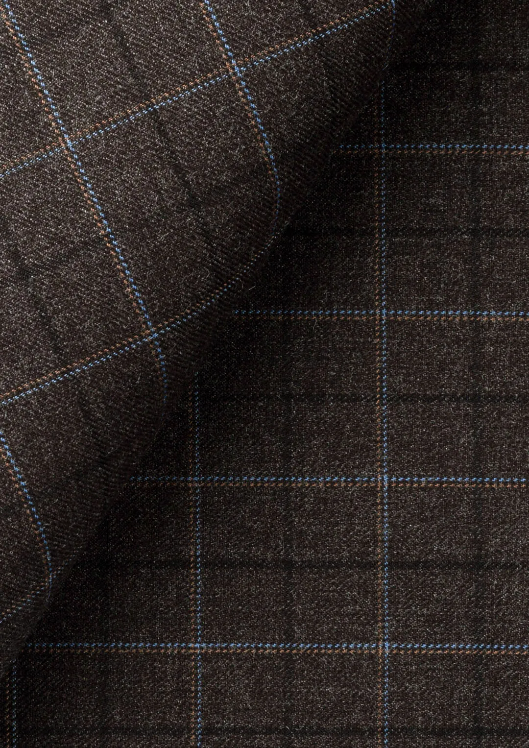 Montauk Cedar Brown Flannel Windowpane Suit