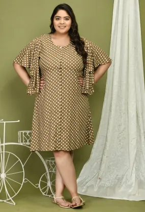 Plus Size Plus Size Polka Dots Dress