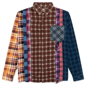 Rebuild 7 Cut Flannel Shirt - Oak/Red